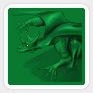 beast green natura kaiju dragon ecopop Sticker